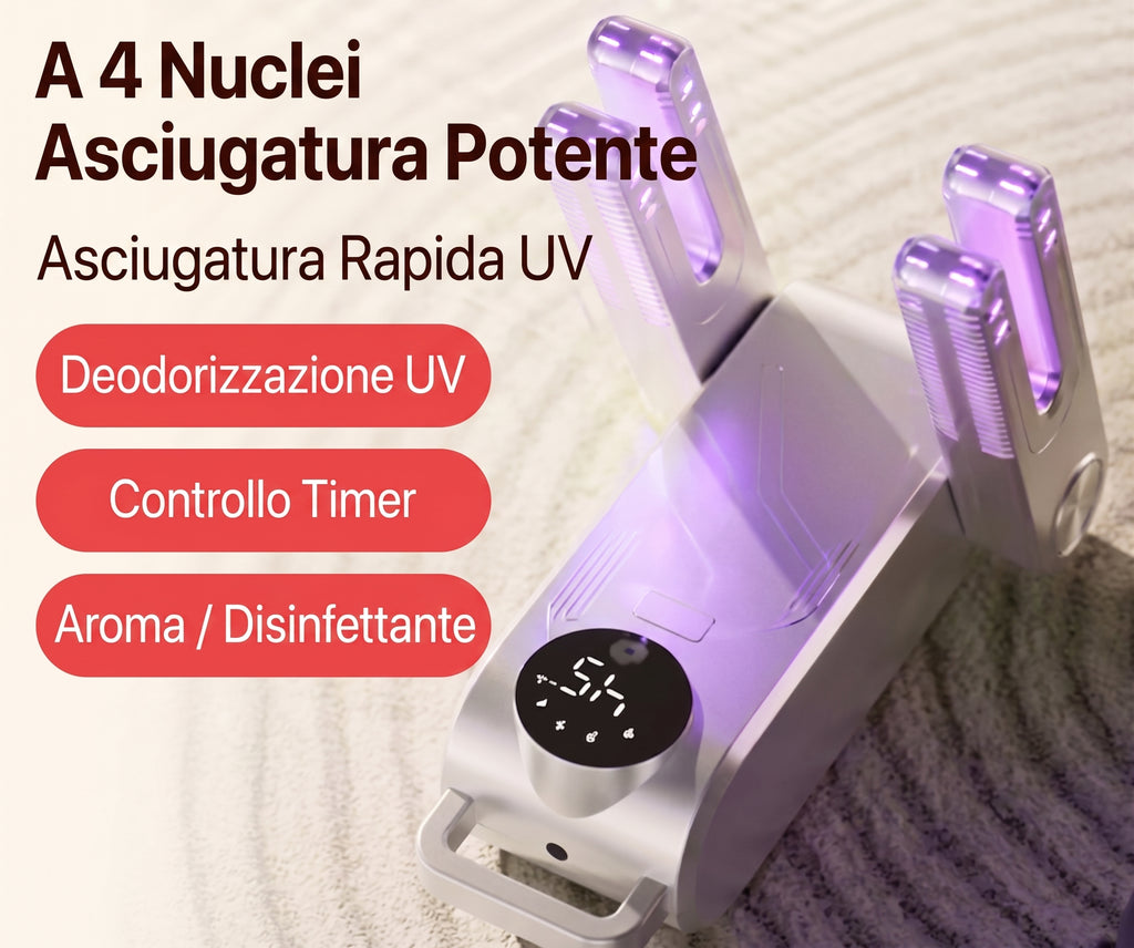 Asciugascarpe e calzini elettrico portatile